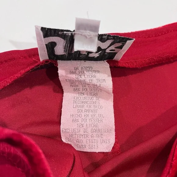 Vintage Jump Apparel Red Velvet Fitted Maxi Dress Size 11/12 - Picture 8 of 10